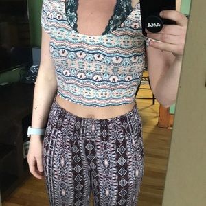 Multi colored crop top